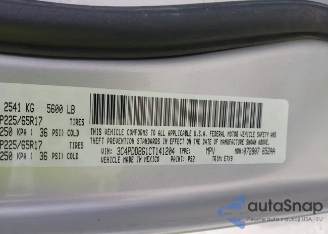 3C4PDDBG1CT141204: 43288484