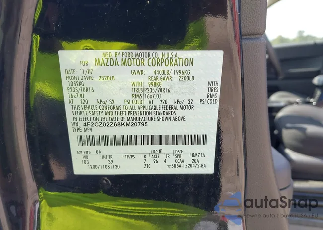 4F2CZ02Z68KM20795: 43288494