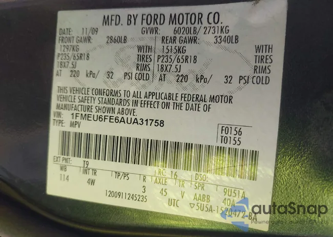 1FMEU6FE6AUA31758: 43288594