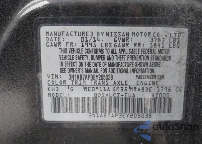 3N1AB7AP3EY205038: 43288622