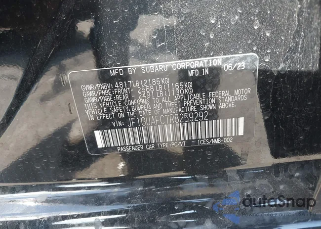 JF1GUAFC7R8259292: 43288665