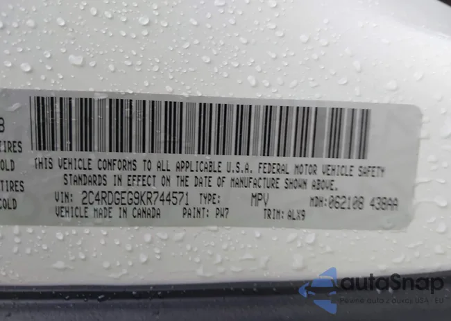 2C4RDGEG9KR744571: 43288684