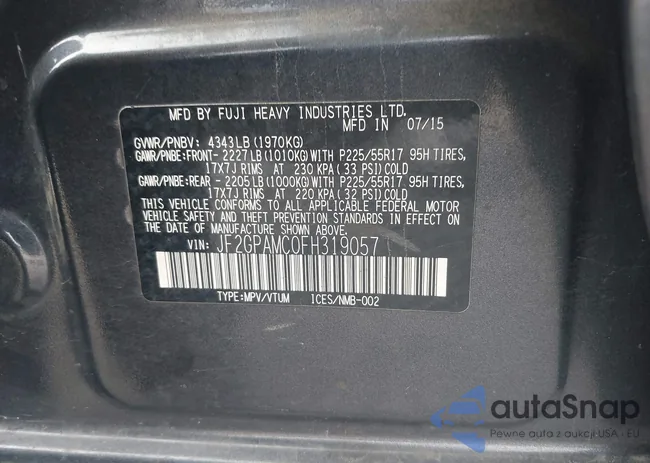 JF2GPAMC0FH319057: 43288720