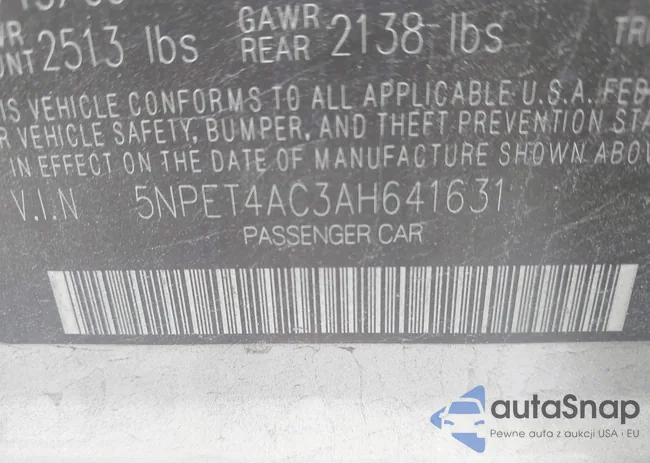 5NPET4AC3AH641631: 43288764