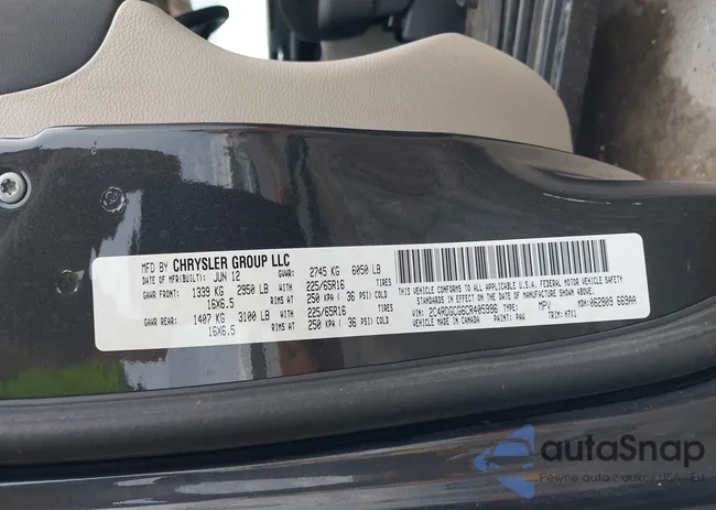 2C4RDGCG6CR405996: 43289805