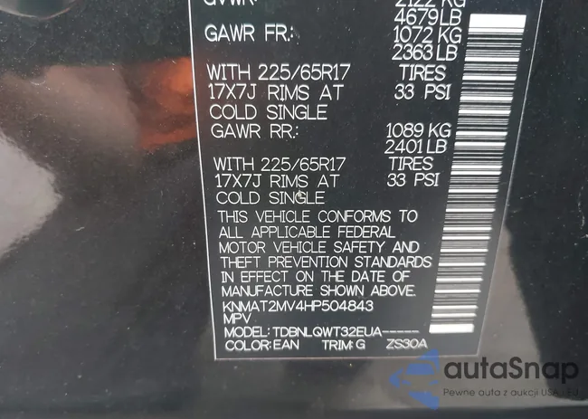 KNMAT2MV4HP504843: 43289888