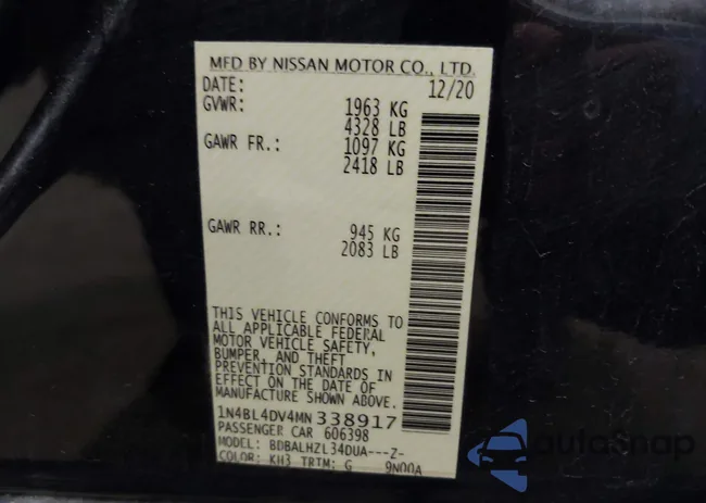 1N4BL4DV4MN338917: 43289982