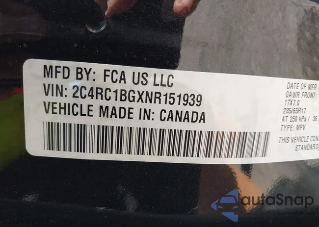 2C4RC1BGXNR151939: 43290037