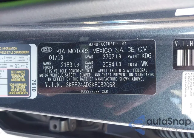 3KPF24AD3KE082068: 43290038