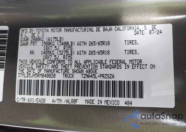 3TMLB5JN5RM040020: 43290040