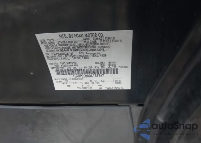 1FAHP2E80DG187767: 43290083