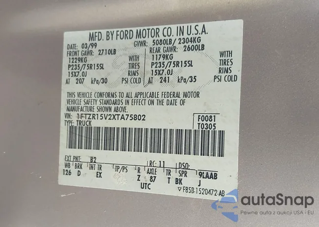 1FTZR15V2XTA75802: 43290084