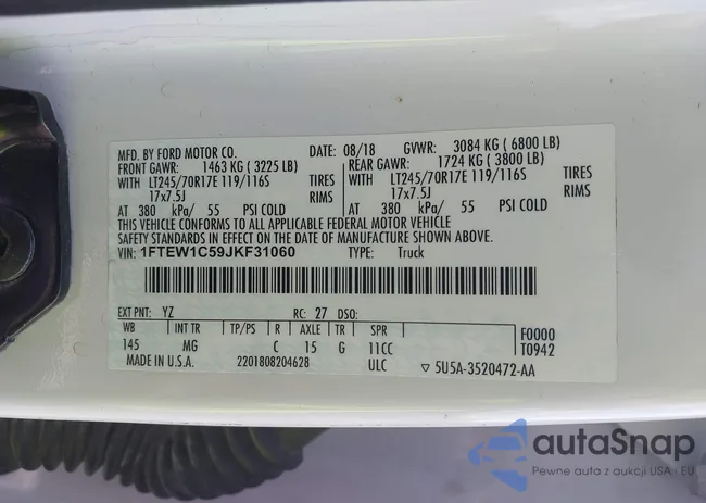 1FTEW1C59JKF31060: 43290108