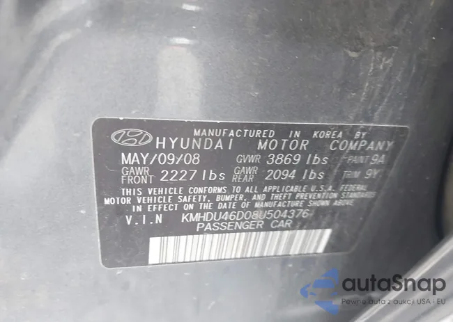 KMHDU46D08U504376: 43290115