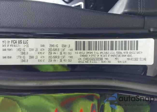 1C4RDHDG2GC322388: 43290118