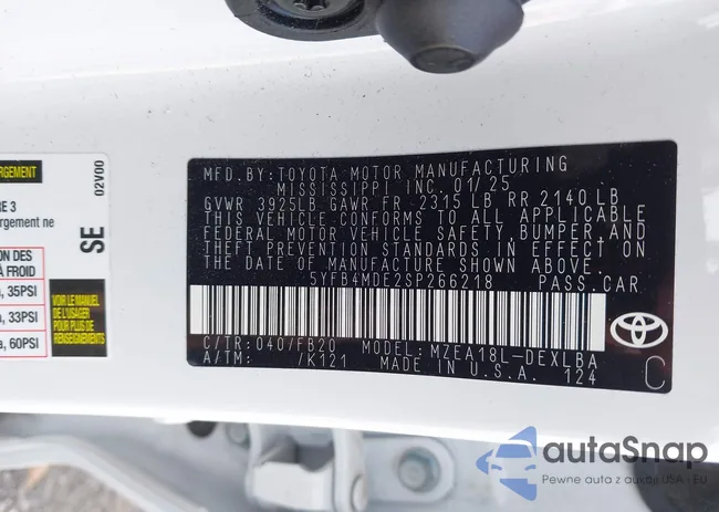 5YFB4MDE2SP266218: 43290172