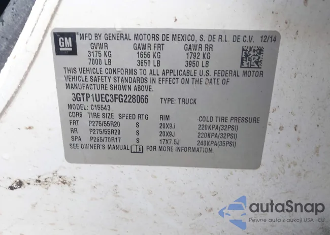 3GTP1UEC3FG228066: 43289539