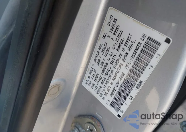 1HGCM56307A095486: 43289691