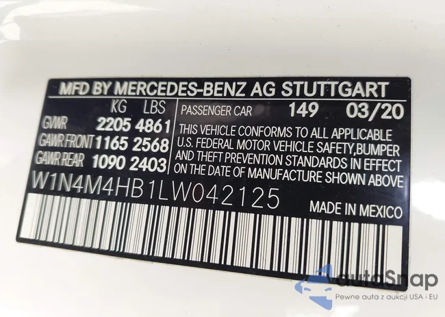 W1N4M4HB1LW042125: 43289788