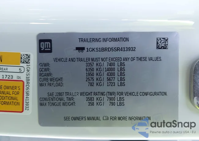 1GKS1BRD5SR413932: 43290810