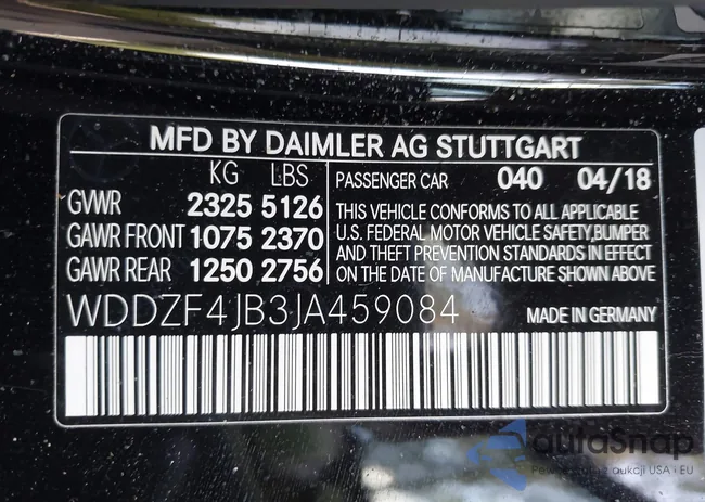 WDDZF4JB3JA459084: 43290840