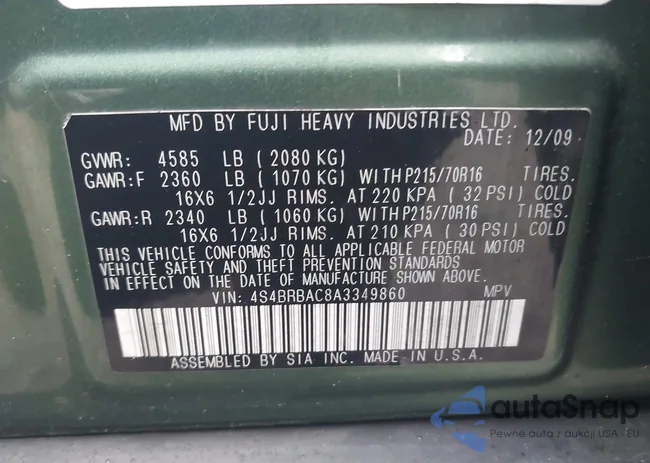 4S4BRBAC8A3349860: 43291009