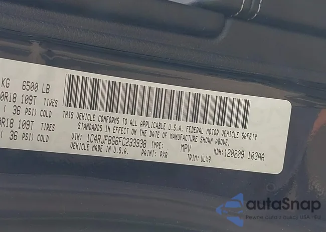 1C4RJFBG6FC233938: 43291082