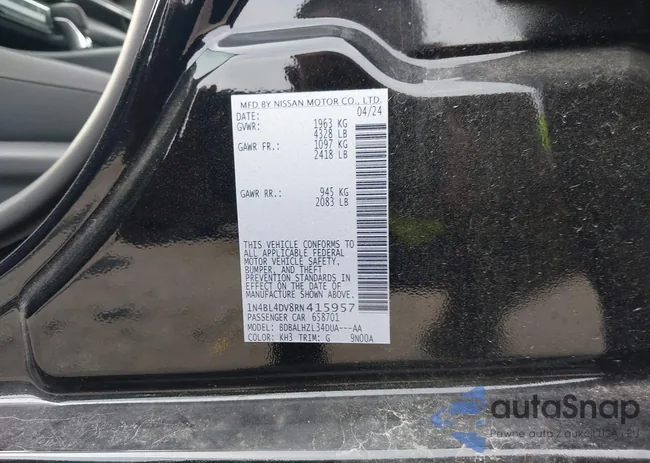 1N4BL4DV8RN415957: 43291271