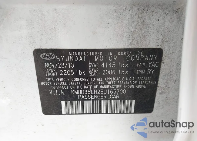 KMHD35LH2EU165700: 43291293