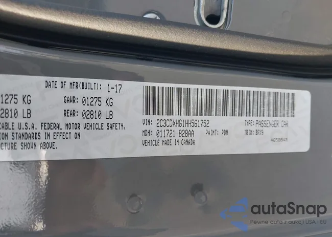 2C3CDXHG1HH561752: 43290424