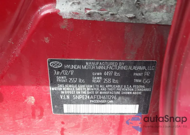 5NPE24AF1JH611296: 43290448