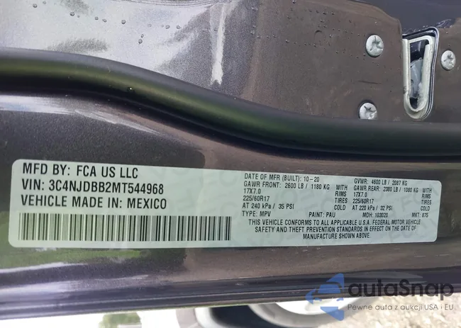 3C4NJDBB2MT544968: 43290578