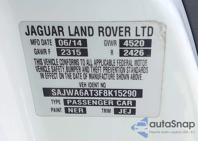 SAJWA6AT3F8K15290: 43290598