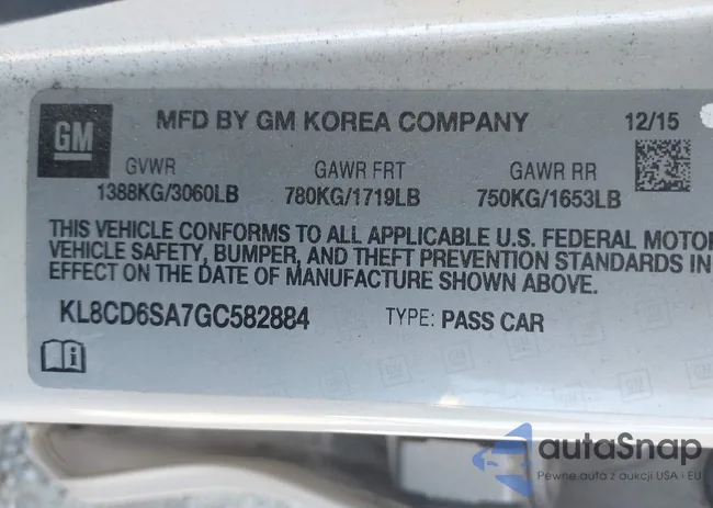 KL8CD6SA7GC582884: 43290671