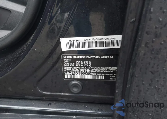 WBAFR9C57DDX79694: 43290723