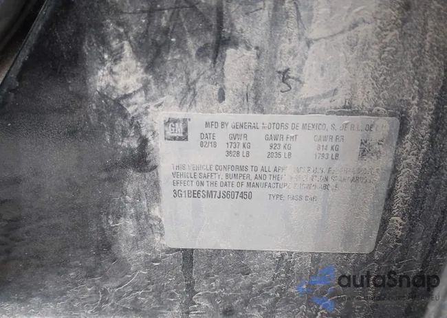 3G1BE6SM7JS607450: 43291915