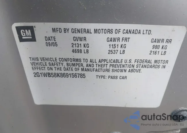 2G1WB58K869156785: 43292004