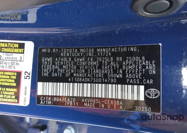 4T1DBADK7SU014790: 43292028