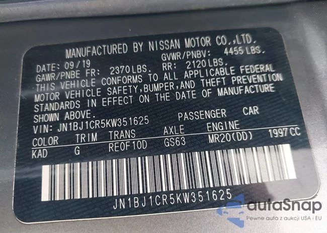 JN1BJ1CR5KW351625: 43292197