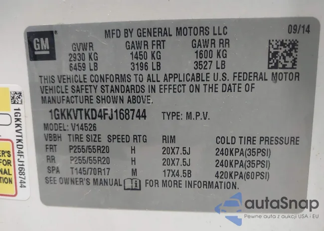 1GKKVTKD4FJ168744: 43291410