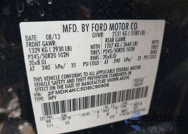 2FMDK4KC5DBC90908: 43291460