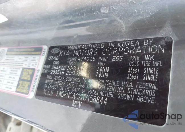 KNDPMCACXH7158844: 43291479