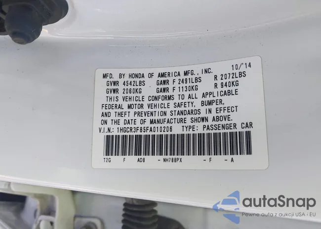 1HGCR3F85FA010206: 43291573