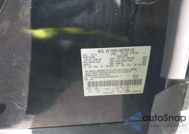 1FM5K8D86EGC56104: 43291589