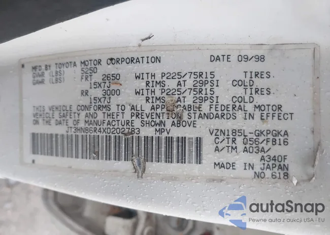 JT3HN86R4X0202783: 43291688