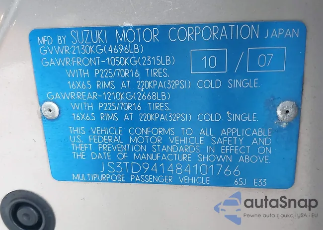 JS3TD941484101766: 43291749