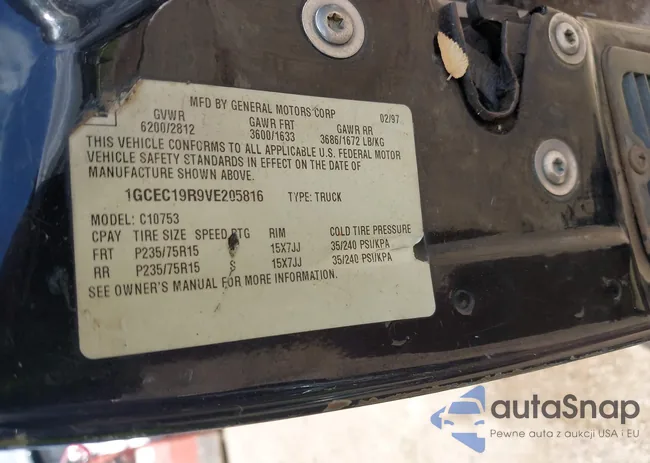 1GCEC19R9VE205816: 43292794