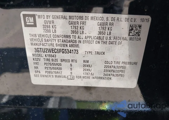 3GTU2WEC6FG534173: 43292796