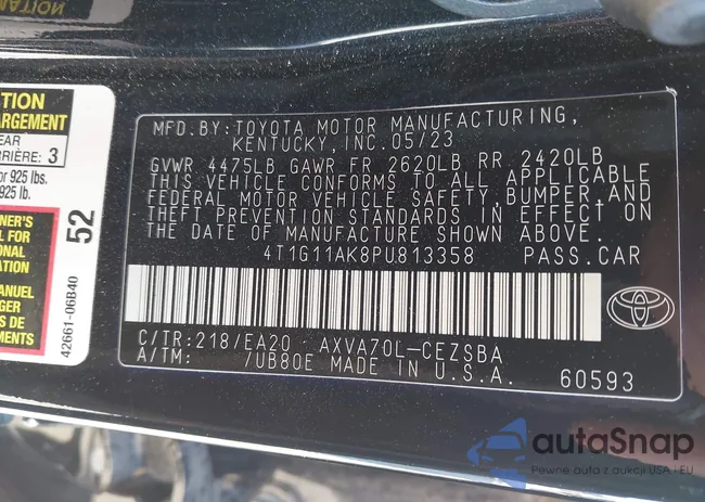 4T1G11AK8PU813358: 43292832