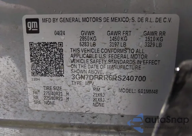 3GN7DPRR6RS240700: 43292836